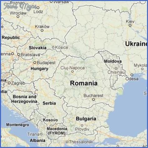 google map of romania